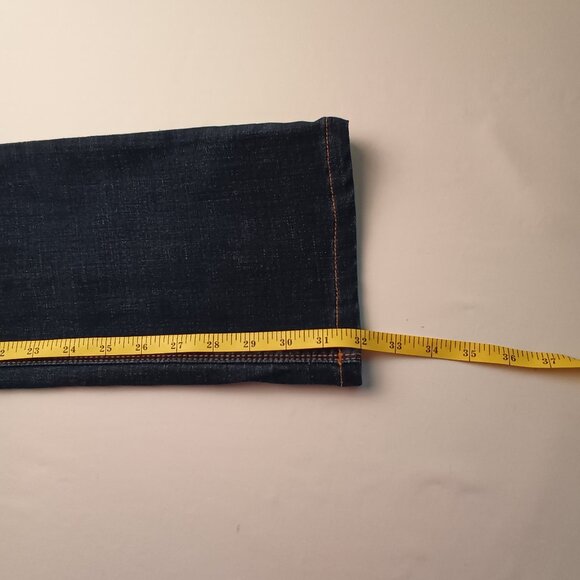 Express Jeans Size 0 Barely Boot Low Rise Dark Wash - Picture 8 of 9